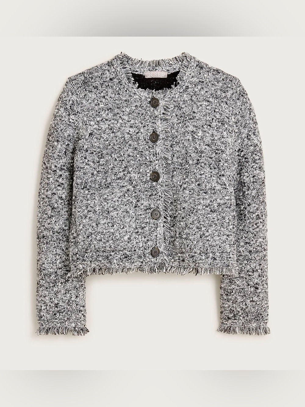 J. Crew.Womens Fringe lady jacket in bouclé.S.NWT.